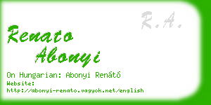 renato abonyi business card