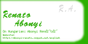renato abonyi business card